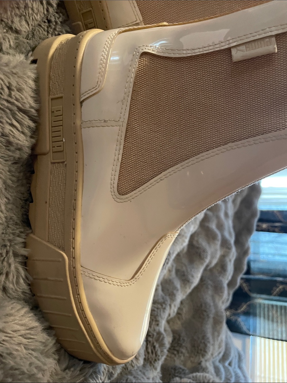 Puma Women's Cream Patent Chelsea Boot